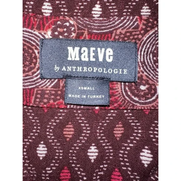 Maeve Floral Tiered Maxi Dress Womens XS Multicolor Romantic Cottagecore Boho - Picture 7 of 9